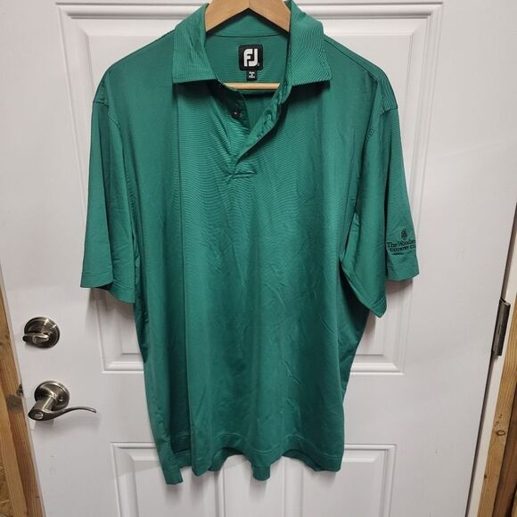 FJ Golf Performance Polo Shirts Mens Large Wynstone & Woodland Golf Country Club - Picture 13 of 14